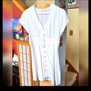 Delilah White Cotton Dress Size 12